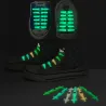 Silicone lumière LED lumineux lacets 12 pcs set